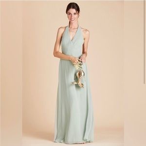 Birdy Grey Sage Green Halter Dress - Prom or Wedding
